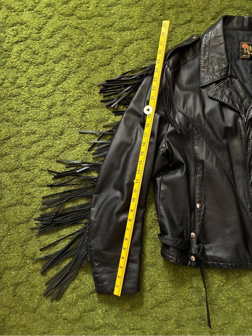 Vintage Reed Sportswear Fringe Leather Jacket with Conchos - Picture 14 of 15